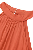 Casual Sweet Solid Slit Fold Halter Jumpsuits