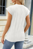 Casual Solid Patchwork Texture O Neck T-Shirts