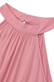 Casual Sweet Solid Slit Fold Halter Jumpsuits