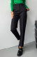 British Style Elegant Solid Frenulum High Waist Pencil Solid Color Bottoms