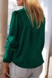 Elegant Simplicity Solid Patchwork Turn-back Collar Tops