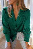 Elegant Simplicity Solid Patchwork Turn-back Collar Tops