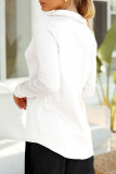 Elegant Simplicity Solid Patchwork Turn-back Collar Tops