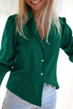 Elegant Simplicity Solid Patchwork Turn-back Collar Tops