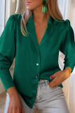 Elegant Simplicity Solid Patchwork Turn-back Collar Tops
