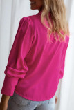 Elegant Simplicity Solid Patchwork Turn-back Collar Tops