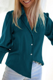 Elegant Simplicity Solid Patchwork Turn-back Collar Tops