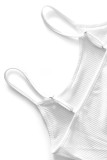 Sexy Solid Backless U Neck Sling Dress Dresses