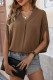 Elegant Simplicity Solid Fold V Neck Tops