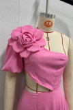 Celebrities Elegant Solid Appliques Oblique Collar Princess Dresses