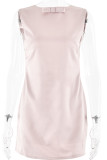 Sweet Elegant Solid Backless With Bow O Neck One Step Skirt Dresses