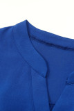 Casual Simplicity Solid Pocket Buttons V Neck Tops