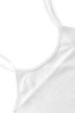 Sexy Solid Backless U Neck Sling Dress Dresses