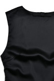 Sweet Elegant Solid Backless With Bow O Neck One Step Skirt Dresses