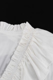 Elegant Solid Frenulum Flounce V Neck Ball Gown Dresses