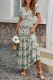 Elegant Floral Patchwork V Neck A Line Dresses
