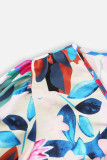 Bohemian Elegant Floral Contrast V Neck A Line Dresses