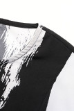 Casual Simplicity Geometric Print O Neck Tops