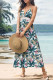 Sexy Vacation Floral Lace Tassel Backless Halter Printed Dresses
