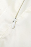Elegant Solid Backless Halter Sleeveless Two Pieces