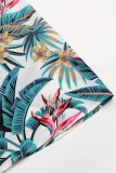 Sexy Vacation Floral Lace Tassel Backless Halter Printed Dresses