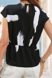 Casual Simplicity Geometric Print O Neck Tops