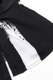 Casual Simplicity Geometric Print O Neck Tops