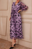 Elegant Solid Lace Patchwork V Neck A Line Dresses