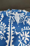 Casual Vintage Geometric Print V Neck A Line Dresses