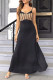 Sexy Solid Patchwork V Neck Sling Dresses