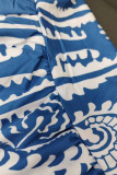 Casual Vintage Geometric Print V Neck A Line Dresses
