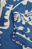 Casual Vintage Geometric Print V Neck A Line Dresses