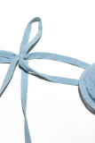 Sexy Solid Appliques Halter One Step Skirt Dresses