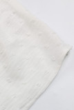 Sweet Elegant Solid Patchwork Flounce V Neck Tops
