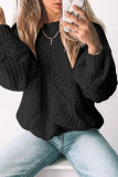 Street Solid Hollowed Out Patchwork O Neck Tops