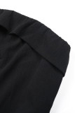 Elegant Solid Pocket With Belt Strapless Regular Jumpsuits