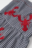 Casual Animal Embroidered Sling Dresses