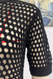 Sexy Solid Hollowed Out Slit Swimwears Cover Up