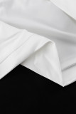 Celebrities Elegant Solid O Neck Tops