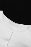Celebrities Elegant Solid O Neck Tops