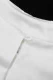 Celebrities Elegant Solid O Neck Tops