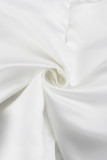Celebrities Elegant Solid O Neck Tops
