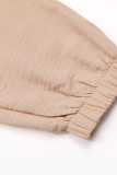 Casual Simplicity Solid Bandage Fold V Neck Regular Jumpsuits