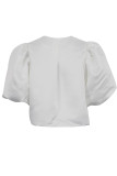 Celebrities Elegant Solid O Neck Tops