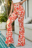 Casual Vacation Print Flowers Regular Mid Waist Speaker Full Print Bottoms