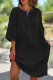 Casual Simplicity Solid Patchwork Buttons V Neck A Line Dresses
