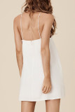 Casual Solid Backless Sling Dresses
