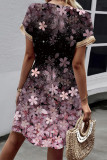 Casual Floral Frenulum V Neck A Line Dresses