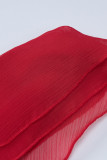 Sexy Solid Flounce Square Collar Dresses