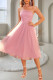 Celebrities Elegant Solid Mesh Strapless Princess Dresses